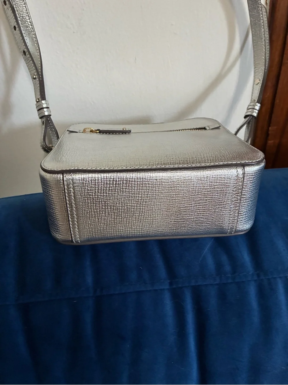 Anya Hindmarch Metallic Silver 'Have A Nice Day' Crossbody